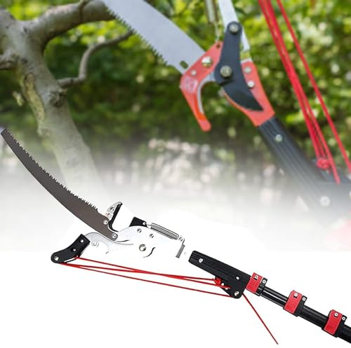 Pole Pruning Saw, 未处理 Profession Telescopic Tree Pruner,Telescopic Pole with Pull Cord,Telescopic Tree Pruner Pole for Pruning and Trimming Branches and Leaves(20ft/6m,20ft/6m)