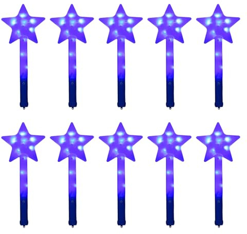 YROHGKPN LED Flashing Magic Wands Handheld Flash Colorful Stick Toy Birthday Gift Glowing Toy Party Celebration Supplies 10PCS Light Up Glowing Sticks