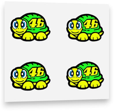Valentino Rossi Sticker FLUORESCENT YELLOW Turtle 2018 2019 Helmet Visor 46