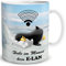 TRIOSK Pinguin Tasse Kein Elan mit Spruch lustig Geschenk für Arbeit Büro Frauen Freundin Kollegin Pinguinliebhaber, Keramik 300ml