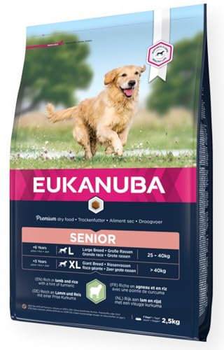 Eukanuba Hundefutter mit Lamm & Reis für große Rassen - Trockenfutter für Senior Hunde, 2,5 kg