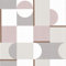 Fine Décor - White, Pink, Grey & Rose Gold Geometric Shapes Wallpaper - FD42386