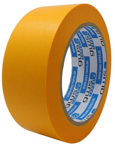 gws 24 Rollen Goldband, Malerband zum Abkleben zum Streichen, Malen, Lackieren, Basteln und vielem mehr, Maler-Abdeckklebeband, Rückstandsfrei entfernbar, dünn & stabil mit je 50 m x 38 mm
