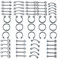 vogem 60PCS Helix Piercing Set Silber Edelstahl Körperschmuck Studs Barbells Bananabells für Ohr Lippe Nase Zunge Augenbrauen Nippel Piercing Ring Multizweck