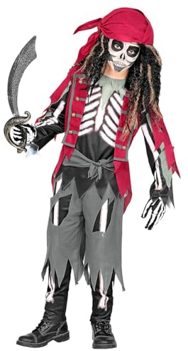 W WIDMANN MILANO Party Fashion - Kinderkostüm Skelett Pirat, Kostüm für Halloween, Faschingskostüme Kinder, Seeräuber