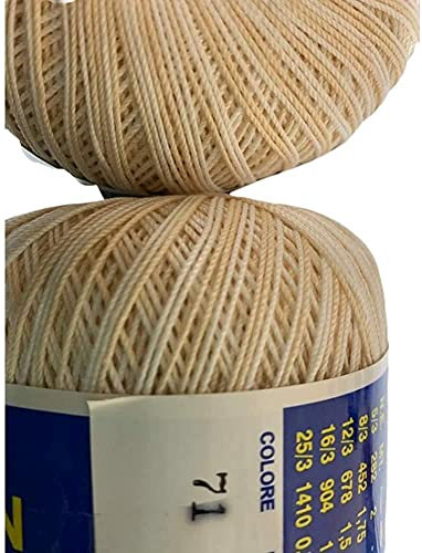 Filo Scozia Sfumato Uncinetto Cotone N. 8 Gom 100 GR (PANNO E BIANCO 71)
