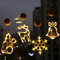 Bseical Weihnachtsbeleuchtung Innen Fenster LED Warmweiß, Batteriebetrieben Kabellos Weihnachtsbaum Lichterkette, Weihnachtsdeko Weihnachten Weihnachtsgeschenke (B)