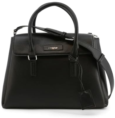 Calvin Klein Damen Dressed Tote W/Flap K60K609625 Tragetasche, Schwarz (Ck Black)