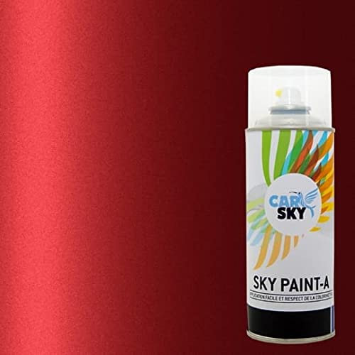 CARSKY Bombe peinture carrosserie compatible avec Citroën ROUGE LUCIFER NACRE EKQD et vernis brillant -> 2 aérosols 400ml