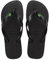 Havaianas - Top Brasil, Infradito Comode, Resistenti e Leggere con Suola Antiscivolo, Bandiera del Brasile sulle Strisce, Unisex Adulto, Nero, 43/44 EU