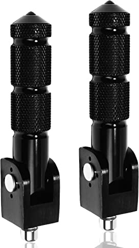 Tongze Estriberas universales para motocicleta de 8 mm: estribos plegables para pasajeros con aluminio CNC para motor eléctrico, bicicleta, ATV, compatible con YAMAHA, Honda, Suzuki, Kawasaki, Ducati