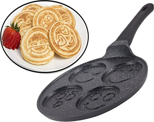 Crepiera - padella per uova - pancake pancake 4 faccine emoji