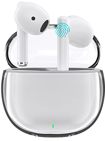 Auriculares Bluetooth inalámbricos 5.3 Estéreo HiFi con Micrófono In-ear Auriculares con Control Táctil Auriculares USB C Compatible con iPhone 14 13 Pro Max 12 11 Samsung S22 Ultra S21 S20 FE Pixel 7