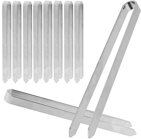 HAFIX® Erdspieß Erdanker Fixierung von Unkraut, Rosenbögen, Zelte, Schläuche. Hering Nagel aus verzinktem Stahl 300x31x20mm Silber. Befestigung von Trampolin, Zäune, Tore 12“ Ankerpfahl. 2 Stück.