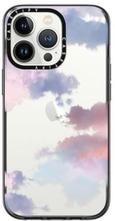 CASETiFY Compact iPhone 13 Pro Case [2X Military Grade Drop Tested / 4ft Drop Protection] - Clouds - Clear Black