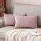 MIULEE 2er Set Samt Kissenbezug Gitter Sofakissen Dekokissen Kissenhülle Kissenbezüge Couchkissen Kissen Samtkissen Weich Einfarbig Zierkissen ohne Füllung für Sofa Wohnzimmer 40x60cm Rosa