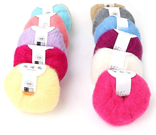 wolle zum stricken weich,Wolle Zum Stricken,Mohair Wolle Zum Stricken,Luftgarn,Kaschmirgarn,Feines Wollgarn,Weiches Mohair-Pashm-Strickgarn aus Angora-Langwolle