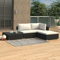 Yolola 4 Teilig Gartenmöbel Set Lounge Set Loungemöbel Sofa Rattan Balkonmöbel Balkonlounge Gartenlounge Gartensofa Balkon Terrasse Terrassenmöbel Ecksofa Garten Schwarz