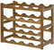 HOMCOM Range-Bouteilles casier Porte-Bouteilles en Bois de Bambou 4 Niveaux 16 Bouteilles - 43 x 23,5 x 38 cm Marron
