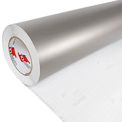 DecoMeister Möbelfolie selbstklebend 100x350 cm | Einfarbig Klebefolie für Möbel | Klebefolie Möbel - einfache Anwendung, ideal für die Renovierung von Küche oder Bad | Möbelfolie | Silber Matt