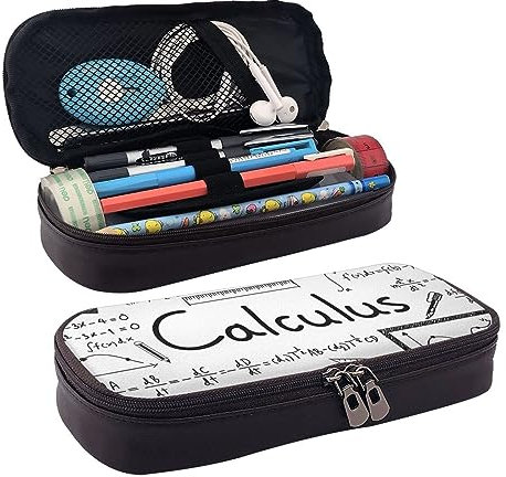 IguaTu Rot Weiß Federmäppchen Große Kapazität Bedrucktes Federmäppchen Schreibwaren Organizer für Schule Bürobedarf, Mathematik-Geometrie-Geek-Rechner, Einheitsgröße, Beauty Case