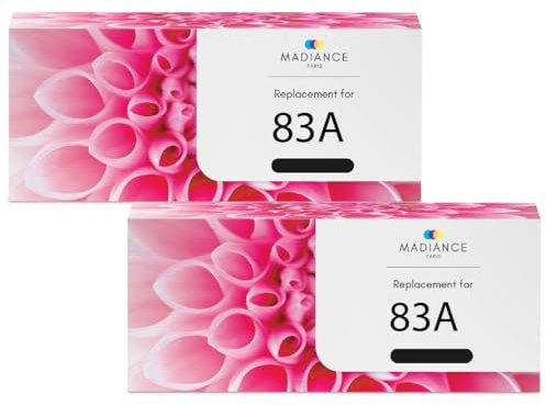 MADIANCE 83A CF283A Toner kompatibel mit HP 83A HP Laserjet Pro MFP M125nw M127fw M127fn M225dw M125a Laserjet Pro M201dw M201n MFP M225dn M127fp M127fs (Schwarz, 2 Stück)