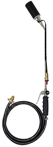 Lechnical Kits de quemadores de malezas Juego de antorchas para quemar malezas Acoplador rápido Lanzallamas de gas licuado Propano portátil Herbicida en Antorcha Quemadores de pasto para arbustos