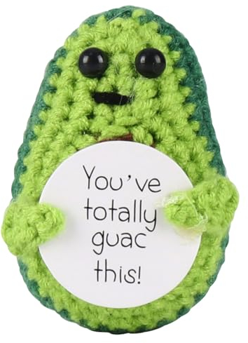 Positive Kartoffel Avocado Puppe,Lustige Positive Kartoffel Puppes, Emotionales Unterstützungs Geschenk Aus Eingelegter Gurke,Ornament-Dekoration für Kinder, Geschenke für Frauen