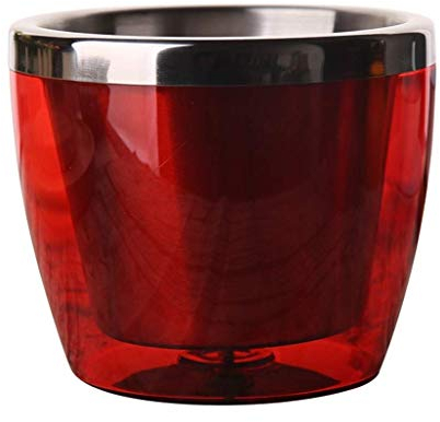 ice bucket Secchiello per il ghiaccio Raffreddatore per vino in acciaio inossidabile a doppia parete Raffreddatore per champagne Birra Contenitore per secchiello per il ghiaccio Barile per barbecue Fe