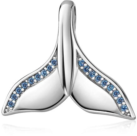 Materia Zirkonia Anhänger Silber 925 blau - Flossen Schmuck KA-367-Blau