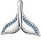 Materia Zirkonia Anhänger Silber 925 blau - Flossen Schmuck KA-367-Blau