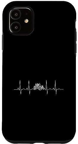 nordishland Bauer Hülle für iPhone 11 Traktor Landwirt Bauer Herzschlag Traktor Landwirtschaft Slim Case aus Polycarbonat und TPU mit Tractor-Landwirtschaft-Design