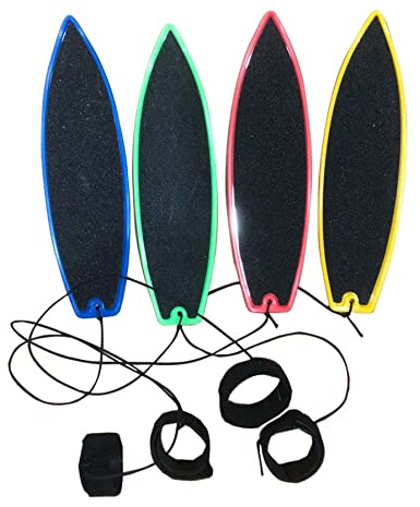 Weduspaty 4pcs Finger Surfboards Finger -Surfbrett mit Schnur für Kinder Teenager Erwachsene Sommer Urlaub Wind Surfbrett Fingerbrett (blau+gelb+rot+grün)