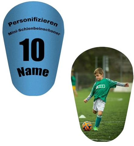 LSDINDF Personnalisation Schienbeinschoner Mini, schienbeinschoner Kinder Fussball, Fügen Sie Fotos und Text, Geeignet für Kinder, Jugendliche und Erwachsene, Mini Shin Pads Trainingsschutz.