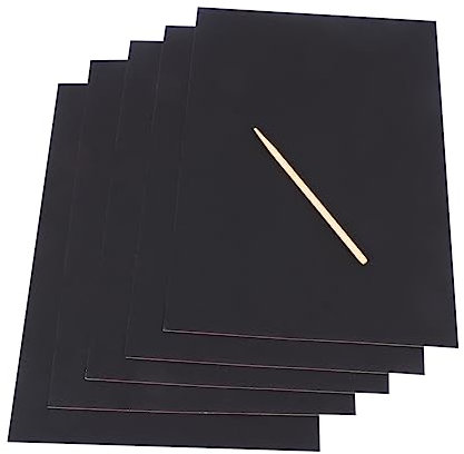 BESTonZON 2Er Pack 10 Stück Rubbelnotizen Kratzzeichenpapier Kratzmalerei Kratzpapier Für Kinder Kratzbild