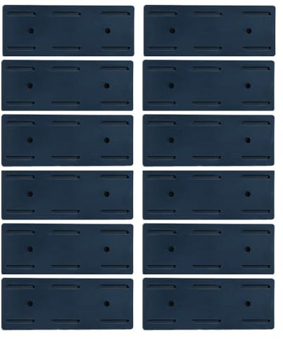 Stanzfreier Steckdosenhalter, 12 Stück, Wandmontage, Steckdosenbefestigung, selbstklebender Kabel-Organizer für Steckdosenleiste, WLAN-Router, Belkin, Fernbedienung und andere, Blau