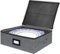 VERONLY Fish Platter Storage Box with Lid- Hard Shell Fish Dish Case, China Storage Containers with Zipper & Label &2 Sturdy Handles (Dark Gray)