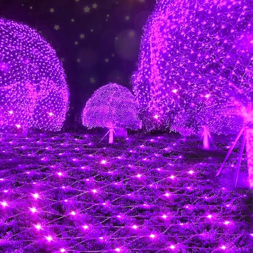 Lichternetz Außen, Lichterketten Vorhang 8 Modi, Lichterkette 200 LED 3M x 2M Weihnachten Lichtervorhang Außen, Weihnachtsbeleuchtung Wasserdicht für Büsche, Garten, Weihnachtsbaum, Zimmer, Balkon