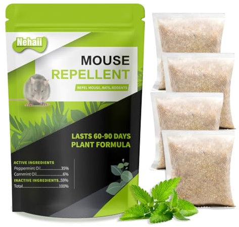 Nehaii Mouse Repellent, Mice Repellent, Rat Repellent Outdoor,-2Pcs No outer bag