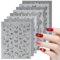 8 Bilder 3d Schmetterling Nagelsticker, Nail Sticker - Verschiedene Muster, Sicher Und Ungiftig, Nageltattoos, Nagelsticker Selbstklebend Geeignet Für Die Meisten Nägel