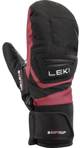 LEKI Kinder Griffin 3D Handschuhe, Black-rosé, 4