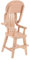 DIKACA Dollhouse Miniature Dining Chair Highchair Ornament Children's Dollhouse Accessory Miniature House Furniture Real Wood Craft