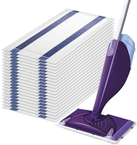 Mop Refill Pad for Flash Powermop Cleaning Pad Refill, Microfibre Pads Flat Mop Head Refill Efficiently, 20 Disposable Replacement Pads for Wet Dry Floor Cleaning Hardwood Laminate Floor