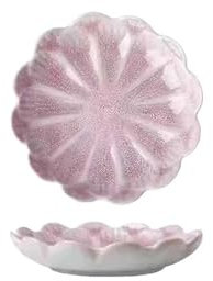 BooeDareno 1 plato de cerámica con forma de flor de porcelana para frutos secos, plato pequeño, mini salsa de soja, condimentos, vajilla de cocina (N7)