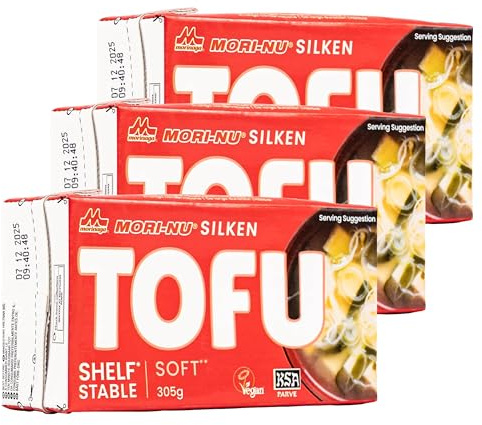 3er Pack Tofu Soft/weich 305 g - Seidentofu Naturtofu hergestellt aus ausgesuchten Sojabohnen 100% Vegan