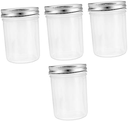 ULTECHNOVO Frascos De Vidrio Sello Para Miel y Gelatina 4 Unidades Recipientes Para Almacenaje