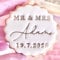 Customised Wedding Fondant Stamp Embosser, fits M&S Biscuits Cookies Personalised to Any Name and Date Mr and Mrs Reusable Cake Decorating Tool Cupcakes Biscuits Marks and Spencers with Free Cutter