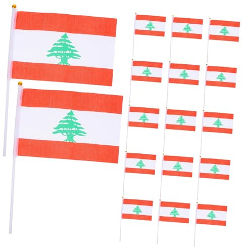 Hemobllo 20 Pezzi bandiera sventolante della mano Spille per bandiera del Libano sfuse bandiera libanese della palestina bandiera salvalebanese Spilla con bandiera libanese plastica