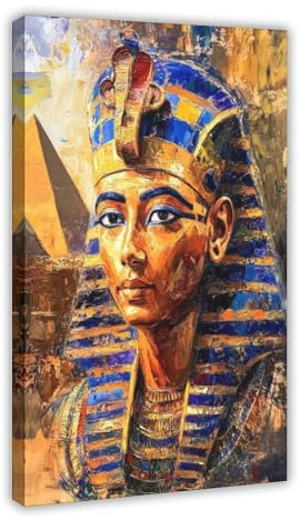 NFDVFHFRQ Tutanchamun Pharao-Poster, Leinwand-Poster, Wandkunst, Dekordruck, Bild Gemälde für Wohnzimmer, Schlafzimmer, Dekoration, 40 x 60 cm