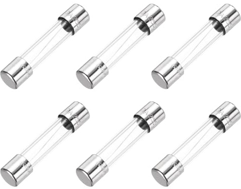 sourcing map Glassicherung, 7 A, 250 V, 6 x 30 mm, Zeitverzögerung, UL-gelistet, träge Sicherung für Haushaltsgeräte, 6 Stück